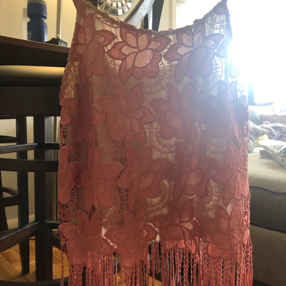 Pink flower Alice & Olivia Fri he Tank